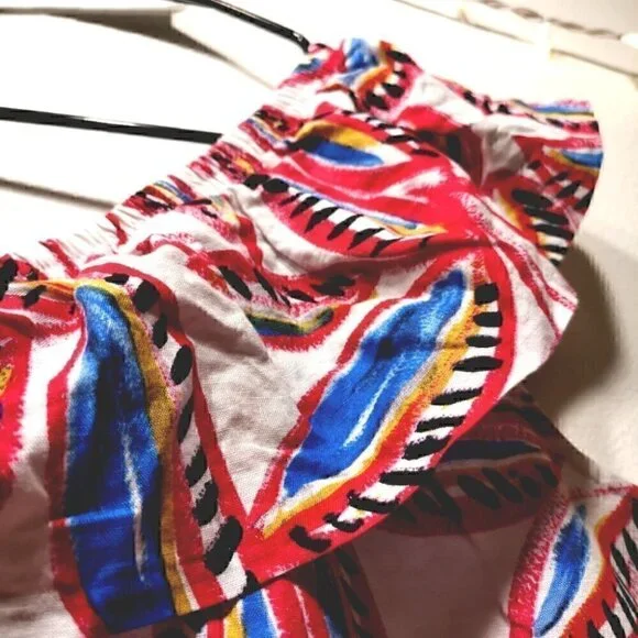 J Crew Women's M Asym Open Shoulder Floral Dress - Picture 12 of 12